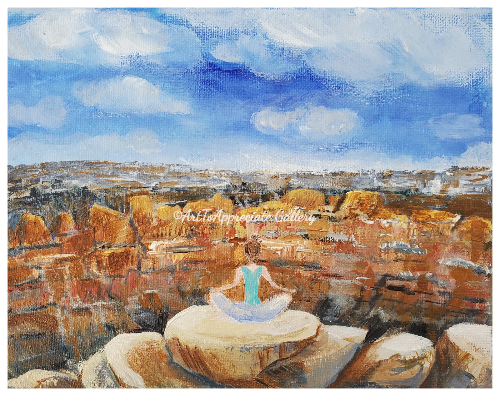 Canyon overlook landscape painting