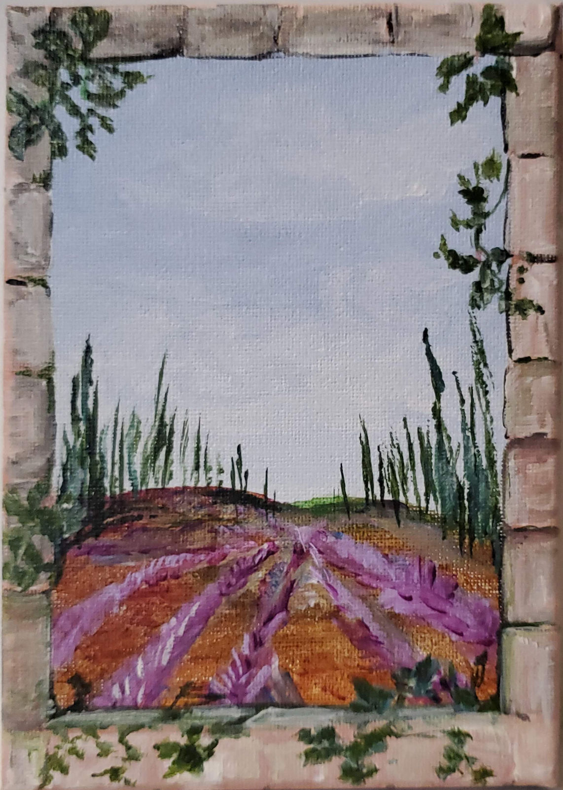 Lavender View — Acrylic on canvas by Stefanie Snapp