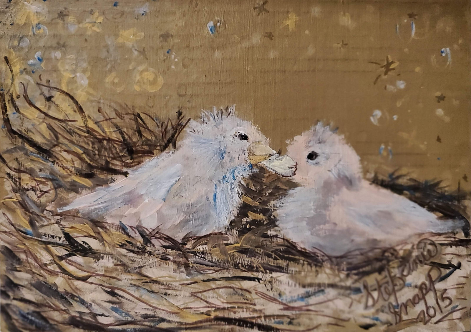 If You're a Bird, I'm a Bird — Acrylic on canvas by Stefanie Snapp